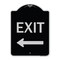 Signmission Designer Series-Exit W/ Left Arrow, Black & Silver Heavy-Gauge Aluminum, 24" H, 18" L, BS-1824-9843 A-DES-BS-1824-9843 - alternate 1